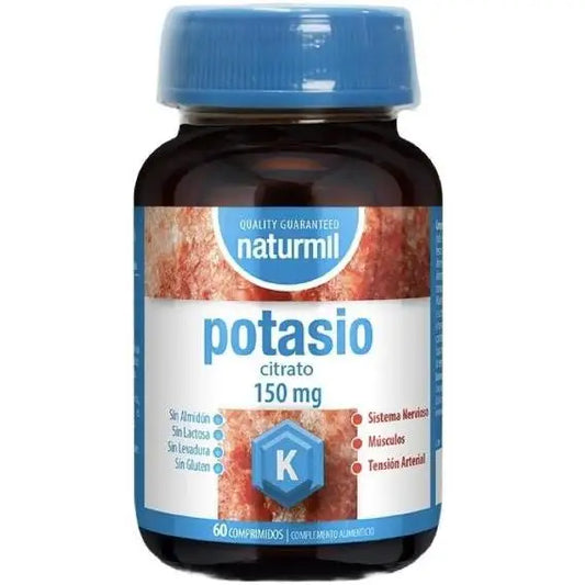 Naturmil™ Citrato de Potasio – 60 comprimidos | Apoyo Muscular, Nervioso y Cardiovascular