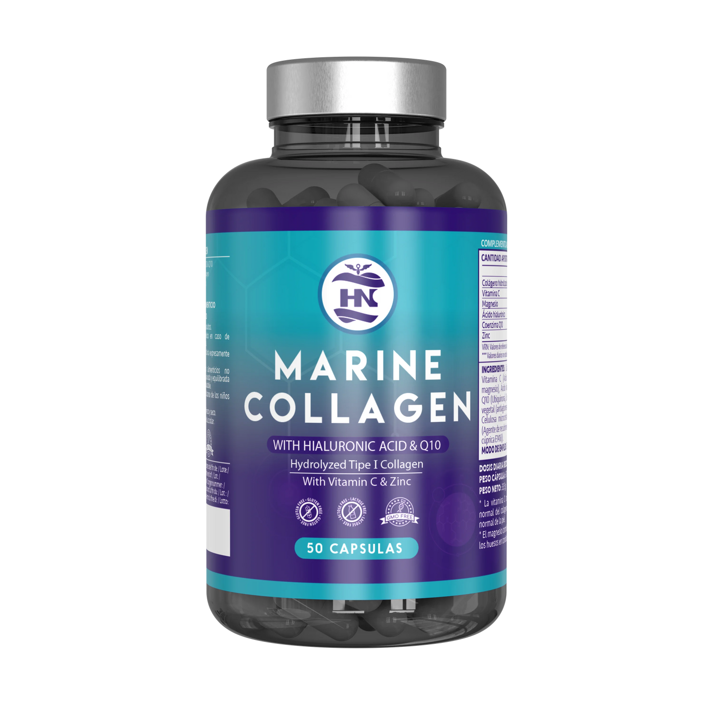 Colágeno Marino Premium | Hialurónico, Magnesio, Q10 y Vitamina C